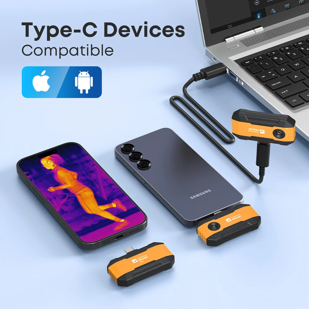 (iOS Android)P1 Thermal Camera 320*240 Razor Sharp Thermal Image 600℃ High Temp Range USB-C Infrared Thermal Imager for HVAC/ Building/ Electrical Inspection for iPhone and Android Smartphone 15x Digital Zoom 25Hz Thermal Master - Image 7