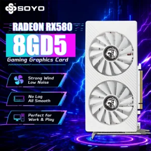SOYO AMD Radeon RX580 8G DDR5 Graphics Card 6PIN 256bit Video Card HDMI+DP+DVI 2048sp 14NM PC Gaming Desktop Computer components PCIE3.0*16
