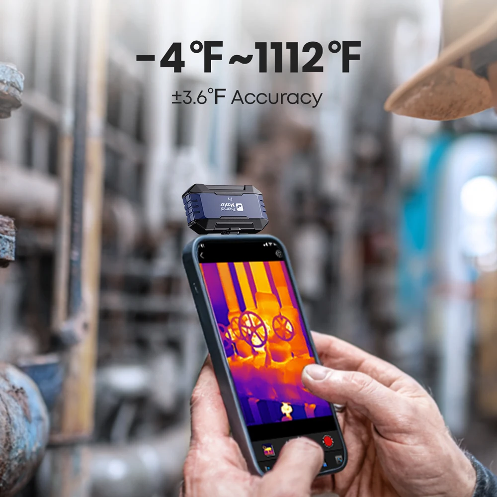 (iOS Android)P1 Thermal Camera 320*240 Razor Sharp Thermal Image 600℃ High Temp Range USB-C Infrared Thermal Imager for HVAC/ Building/ Electrical Inspection for iPhone and Android Smartphone 15x Digital Zoom 25Hz Thermal Master - Image 3
