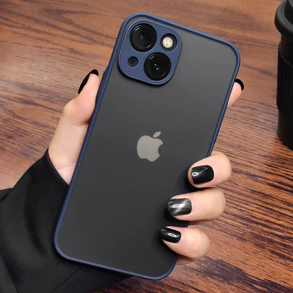 Luxury Shockproof Matte Hard PC Phone Case For iPhone 17 Air 16 16e 15 14 13 12 11 Pro Max Plus Mini Bumper Transparent Cover - Image 4