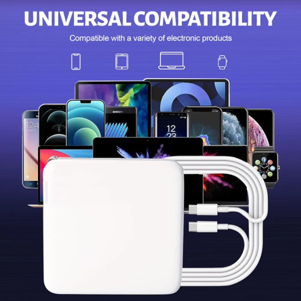 PD 30W 61W 87W 96W USB C Charger Power Adapter for MacBook Pro 16, 15, 13 inch, New Air 13 inch 2020/2019/2018,Works with Type C - Image 6