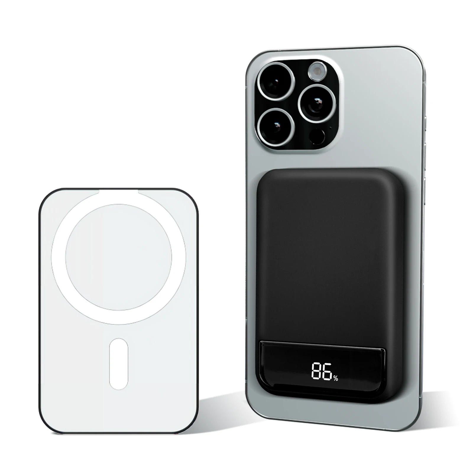 Magnetic Wireless Portable Charger Power Bank 10000mAh PD20W Built-In LED Display For iPhone 16/15/14/13/12/Pro/Mini/Pro Max