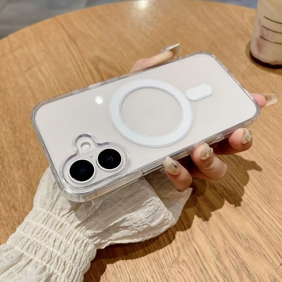 Magsafe Magnetic Shockproof Clear Case for iphone 16 Plus 16 Pro Max Wireless Charge Cover Cases - Image 4