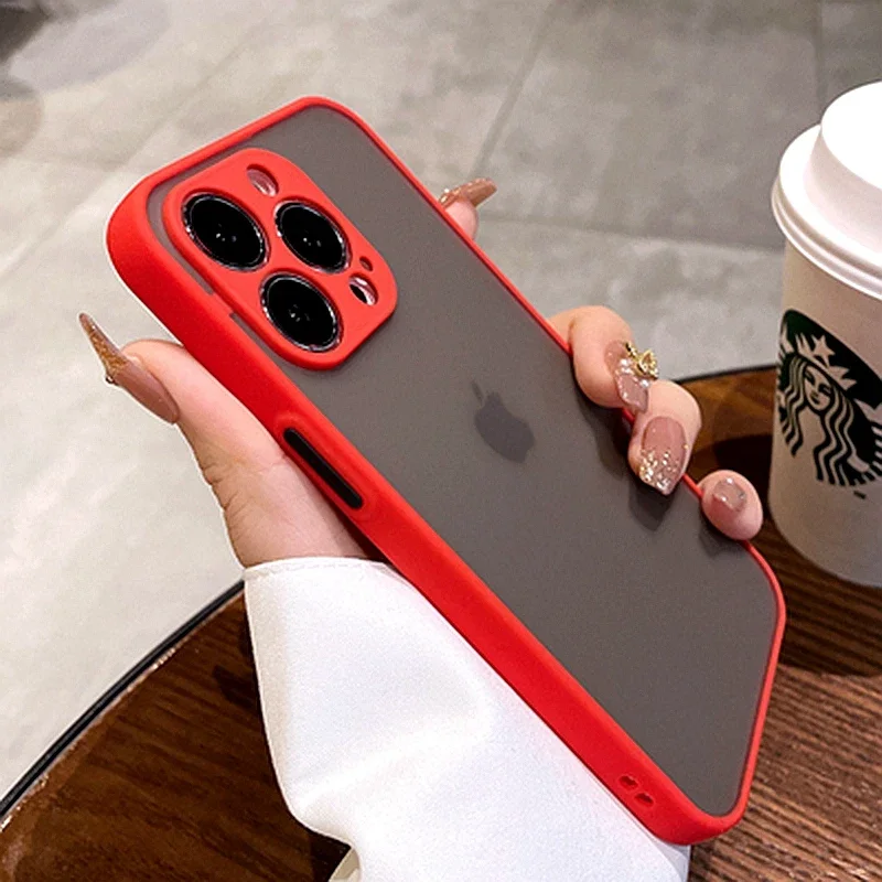 Luxury Shockproof Matte Hard PC Phone Case For iPhone 17 Air 16 16e 15 14 13 12 11 Pro Max Plus Mini Bumper Transparent Cover - Image 7