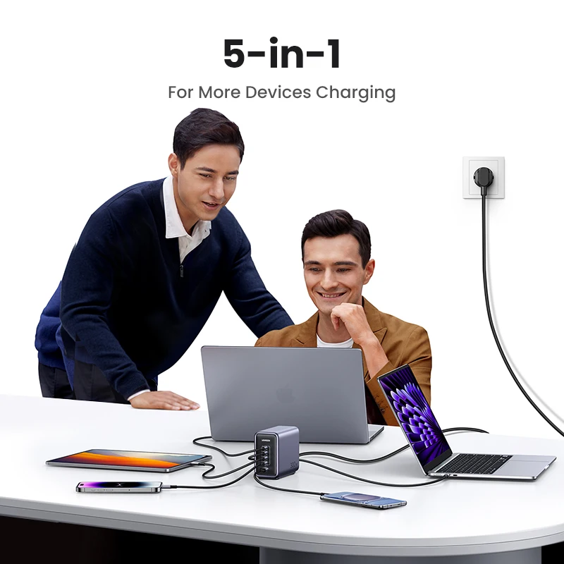 【Korean Plug】UGREEN 300W GaN Charger 5 IN 1 Desktop Charging Station PD3.1 Fast Charger for MacBook Pro iPad Tablet iPhone 16 - Image 3